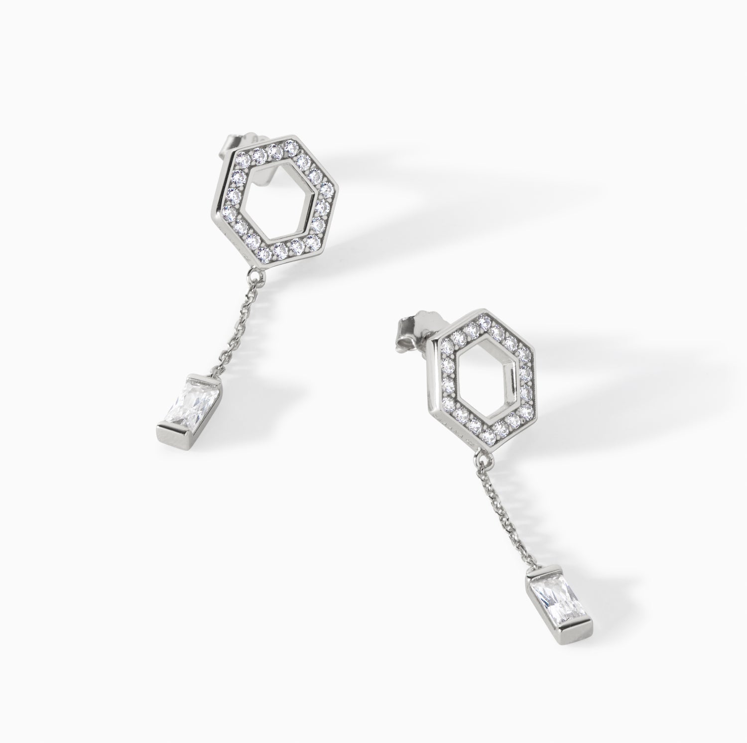 The Tyra Baguette Drop Earrings