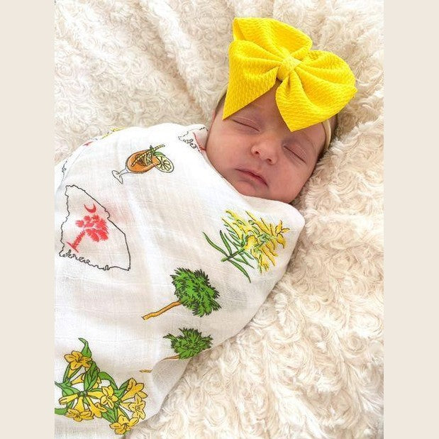 South Carolina Baby Girl Muslin Swaddle Receiving Blanket