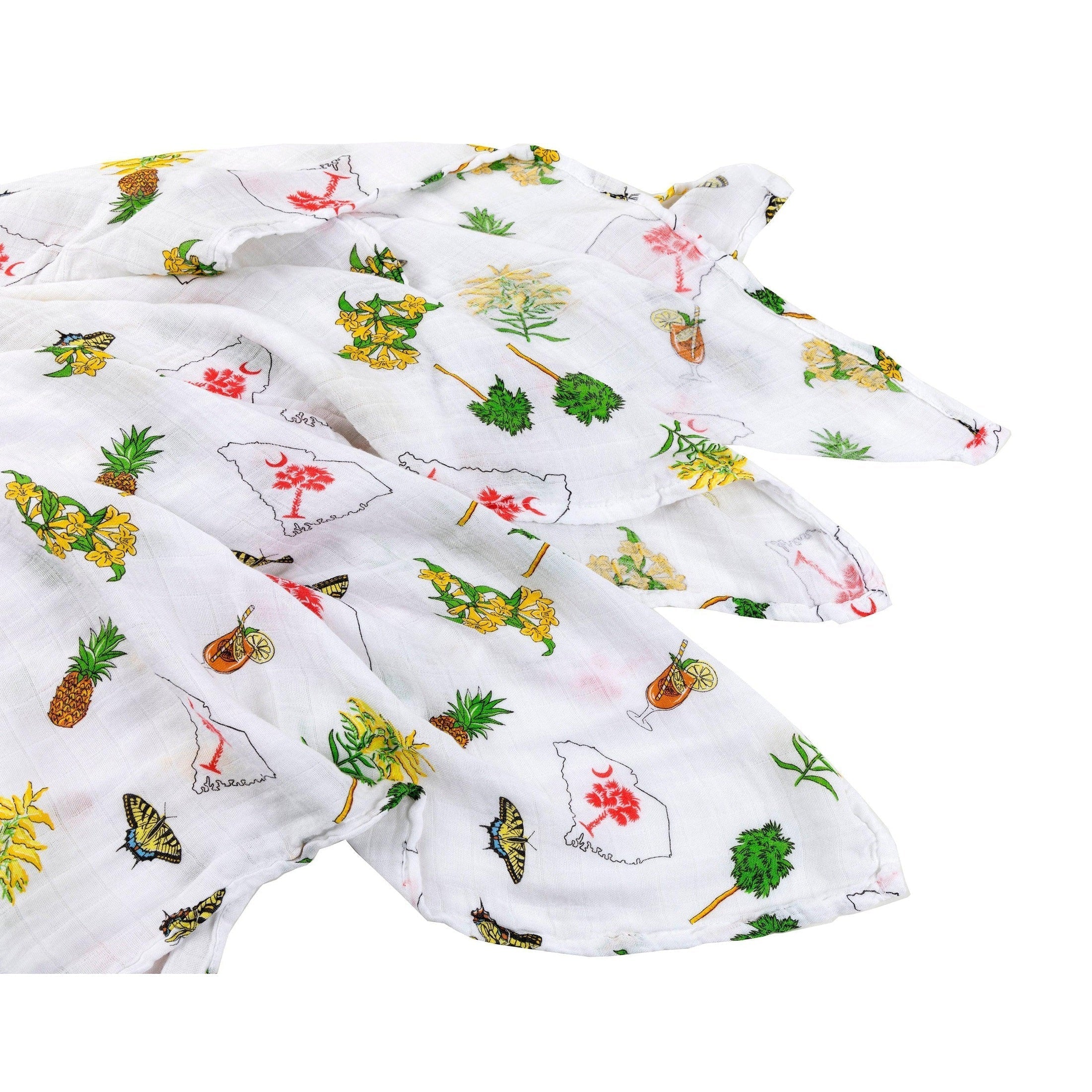 South Carolina Baby Girl Muslin Swaddle Receiving Blanket