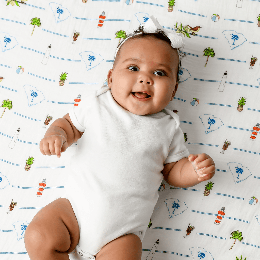 South Carolina Baby Muslin Swaddle Receiving Blanket