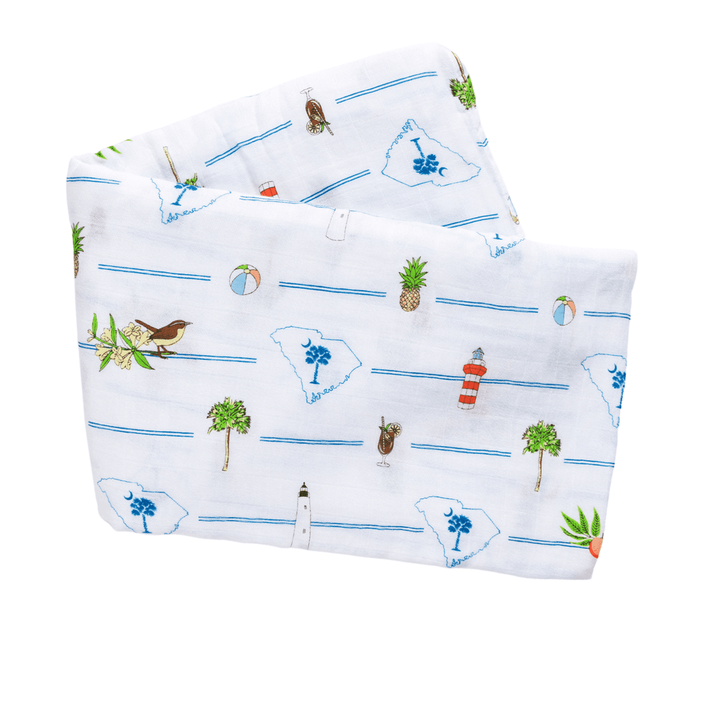 South Carolina Baby Muslin Swaddle Receiving Blanket