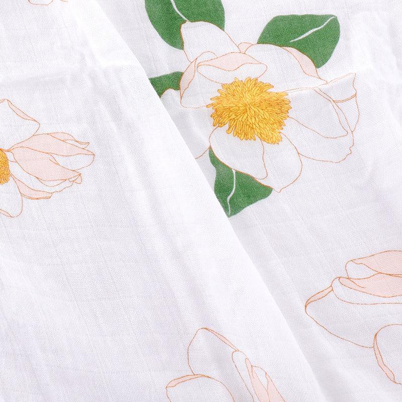 Southern Magnolia Baby Muslin Swaddle Receiving Blanket