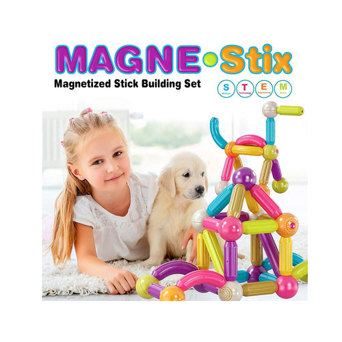 Contixo ST2 Magnetic Building Set 68-Piece STEM Toy for Creative Kids by Contixo