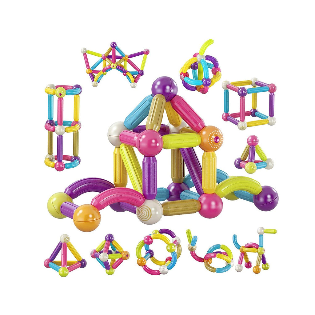 Contixo ST2 Magnetic Building Set 68-Piece STEM Toy for Creative Kids by Contixo