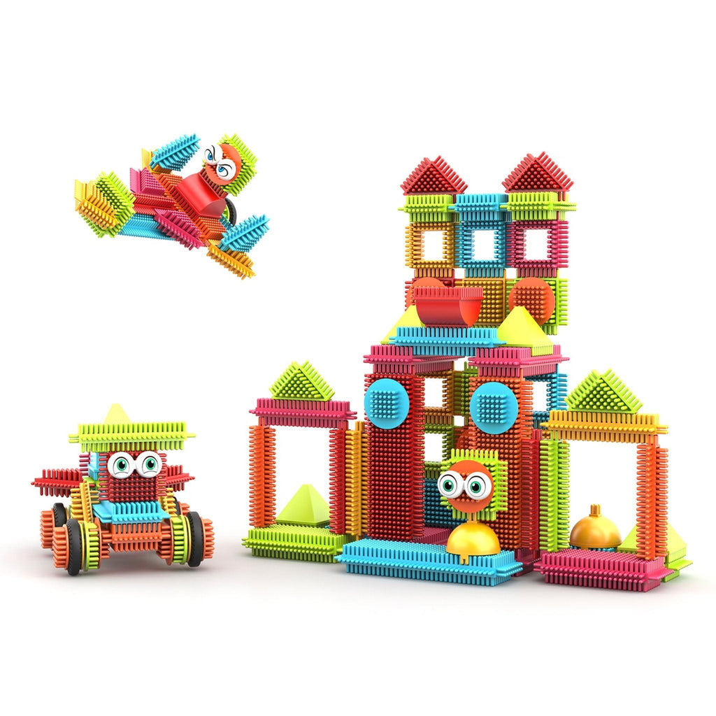 Contixo ST5 Bristle Shape STEM Blocks - 144 Pcs 3D Building Tiles Set by Contixo