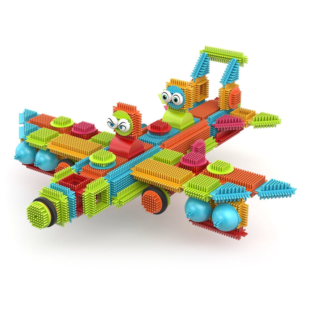 Contixo ST5 Bristle Shape STEM Blocks - 144 Pcs 3D Building Tiles Set by Contixo