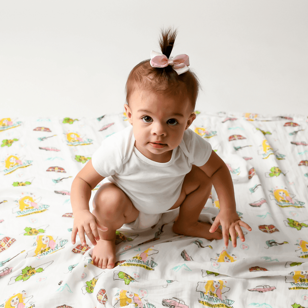 Tennessee Baby Muslin Swaddle Receiving Blanket (Floral)