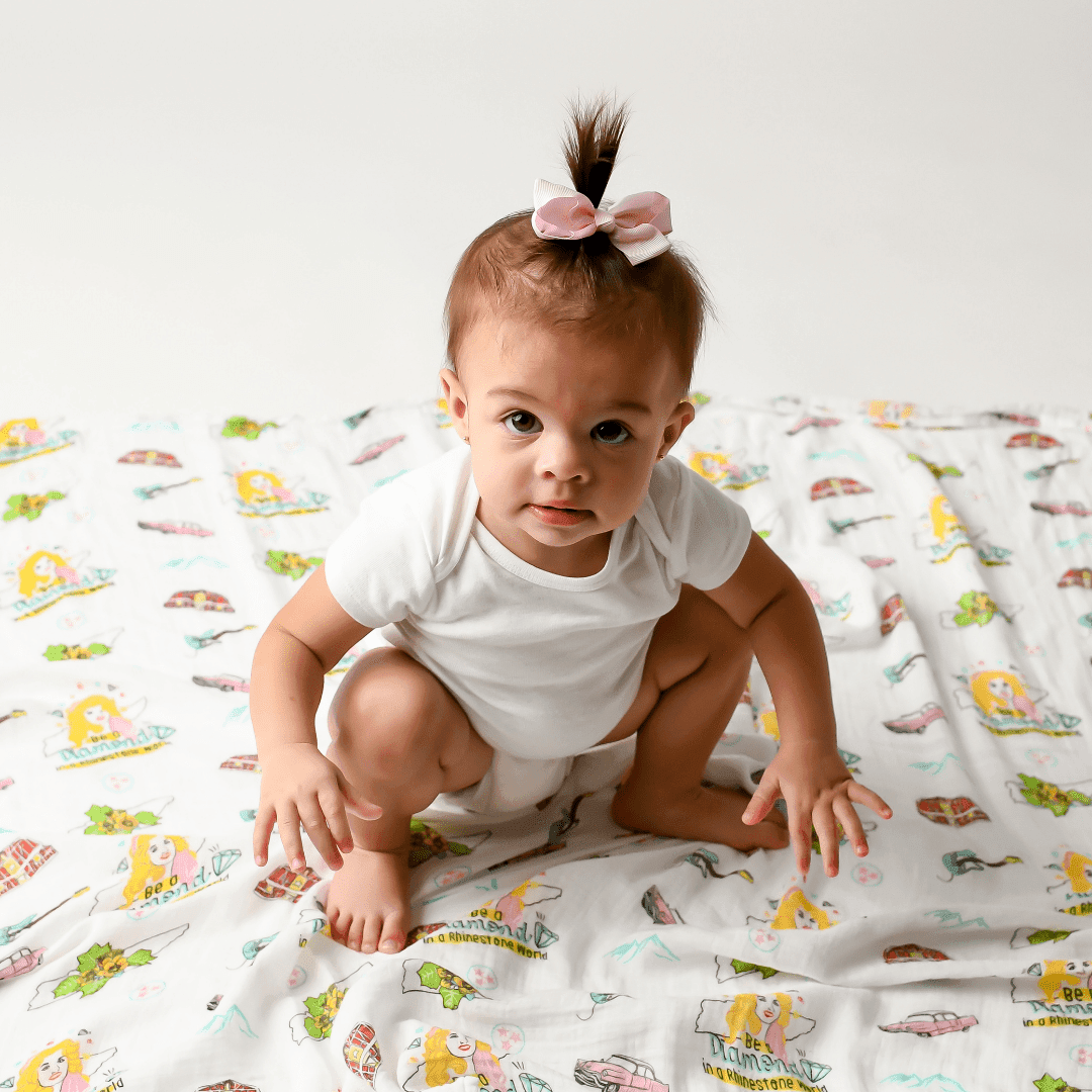 Tennessee Baby Muslin Swaddle Receiving Blanket (Floral)