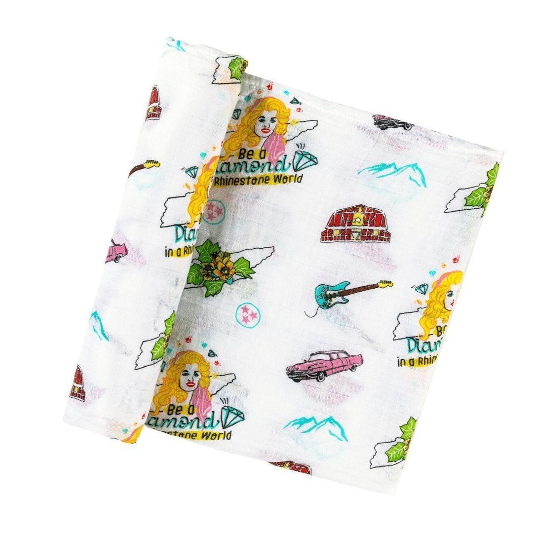 Tennessee Baby Muslin Swaddle Receiving Blanket (Floral)
