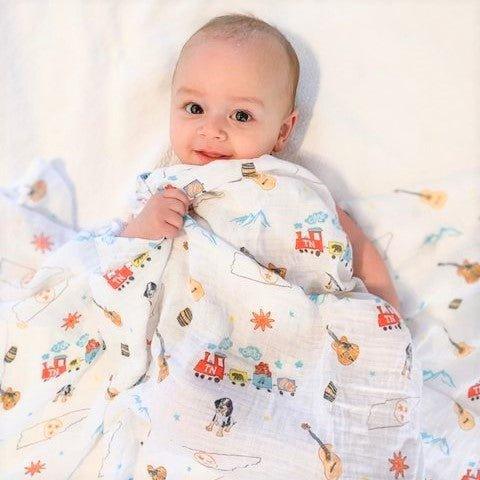 Tennessee Baby Muslin Swaddle Receiving Blanket