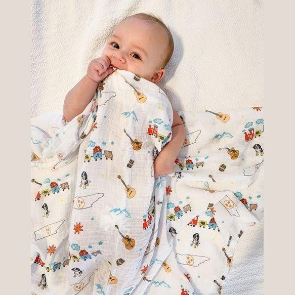 Tennessee Baby Muslin Swaddle Receiving Blanket