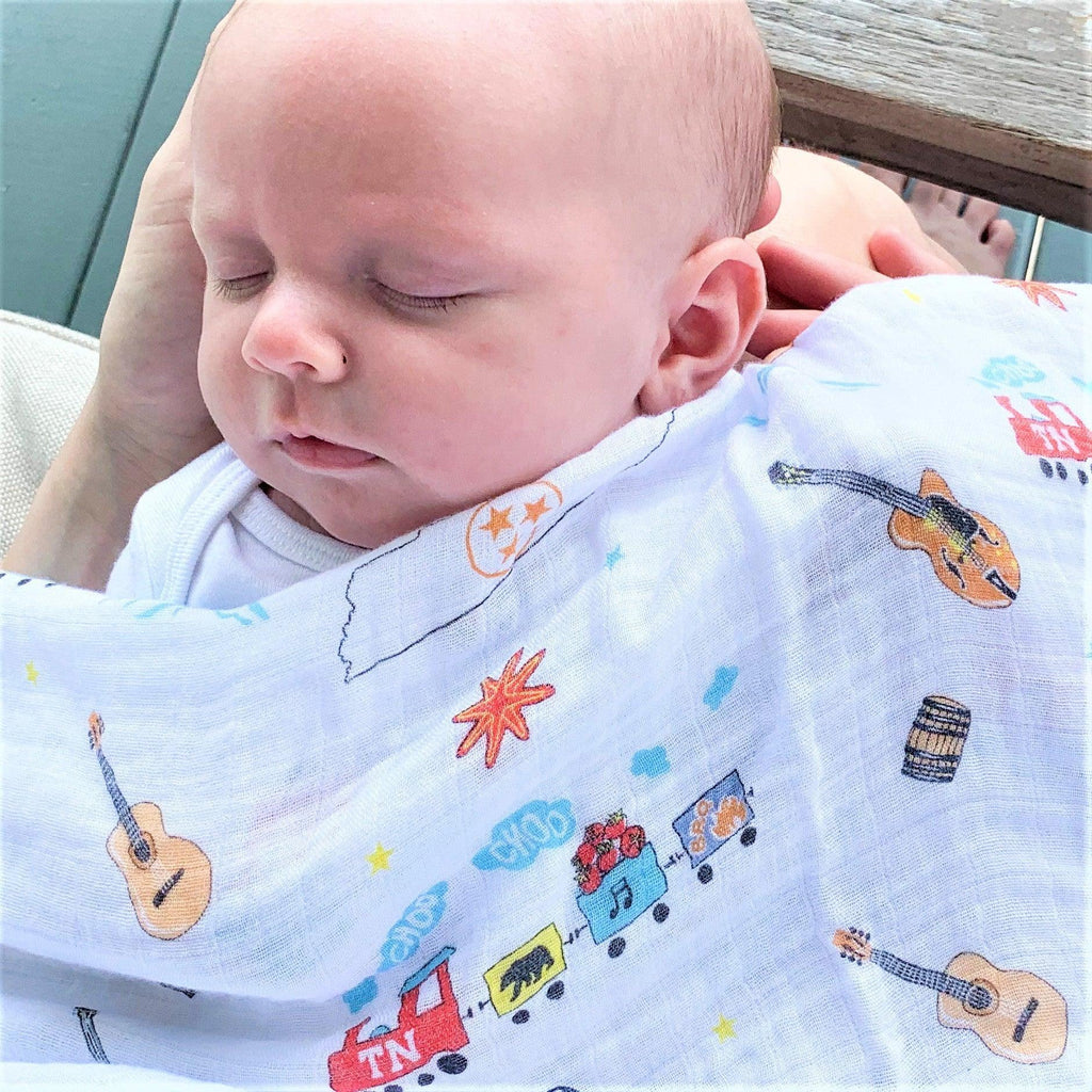 Tennessee Baby Muslin Swaddle Receiving Blanket