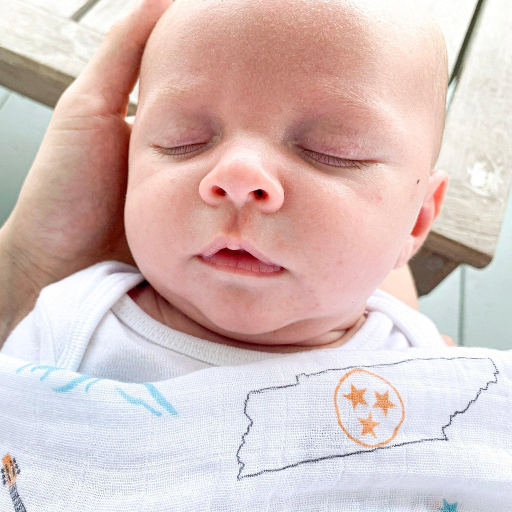 Tennessee Baby Muslin Swaddle Receiving Blanket