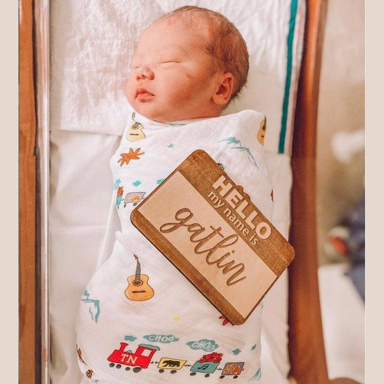 Tennessee Baby Muslin Swaddle Receiving Blanket